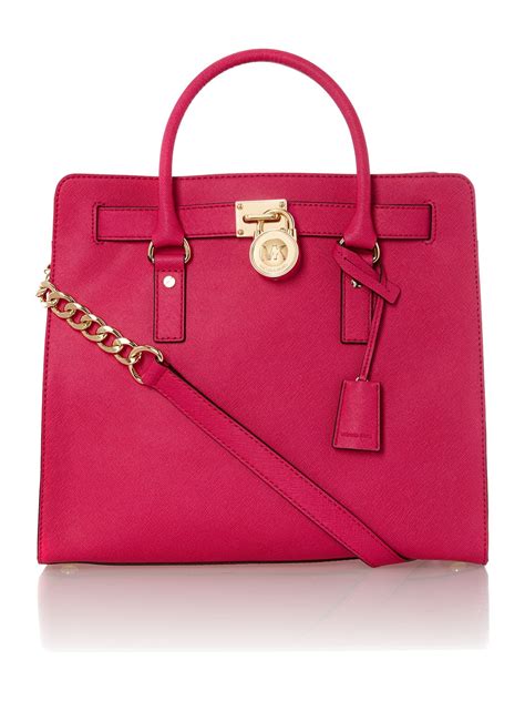 michael kors hamilton satchel pink|Michael Kors Hamilton large tote.